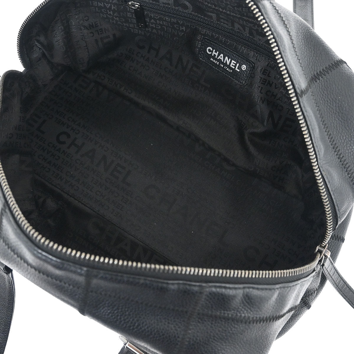 Chanel 2005-2006 Black Caviar Skin Choco Bar Handbag