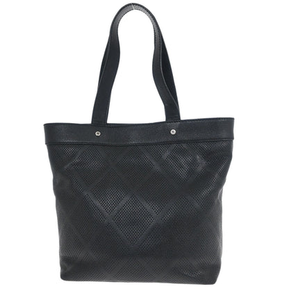 Chanel 2006-2008 Black Lambskin Perforated Tote Bag
