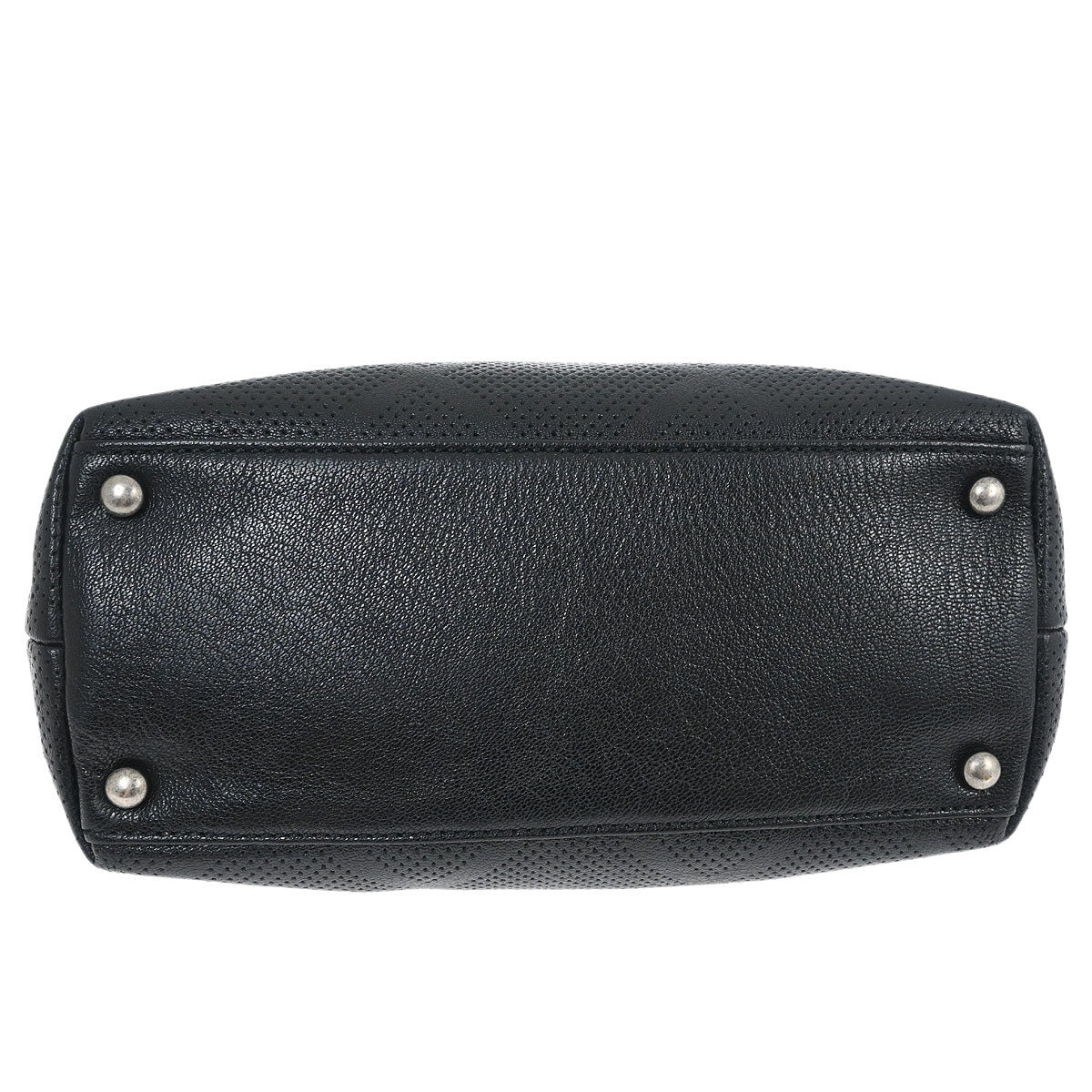 Chanel 2006-2008 Black Lambskin Perforated Tote Bag