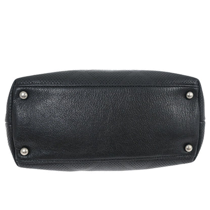 Chanel 2006-2008 Black Lambskin Perforated Tote Bag