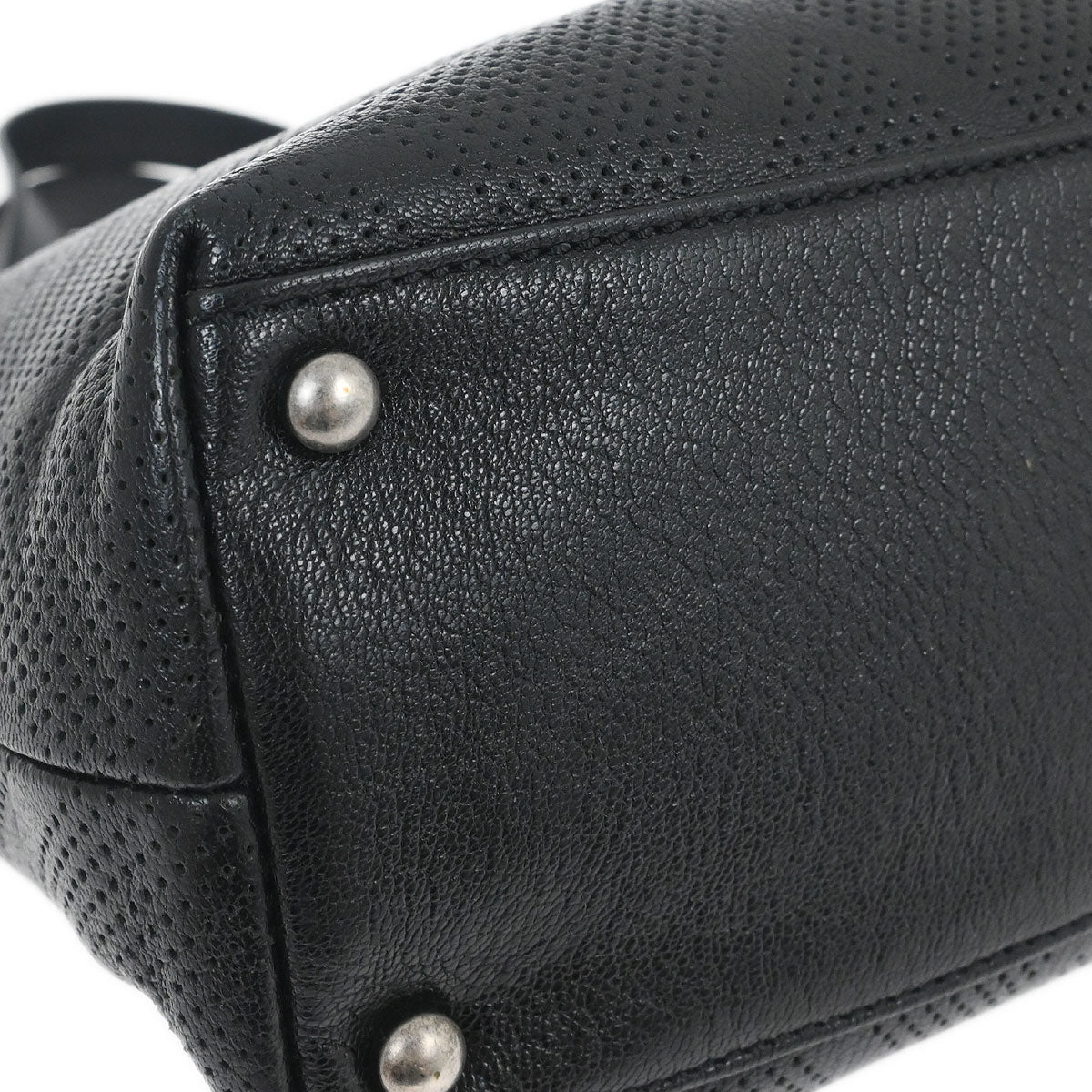 Chanel 2006-2008 Black Lambskin Perforated Tote Bag