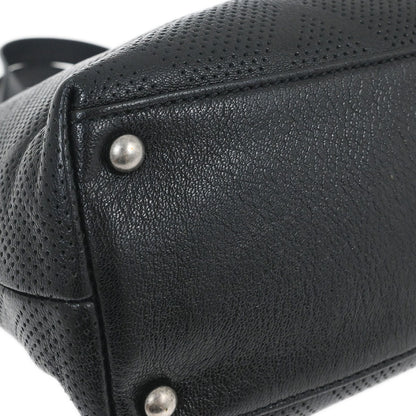 Chanel 2006-2008 Black Lambskin Perforated Tote Bag