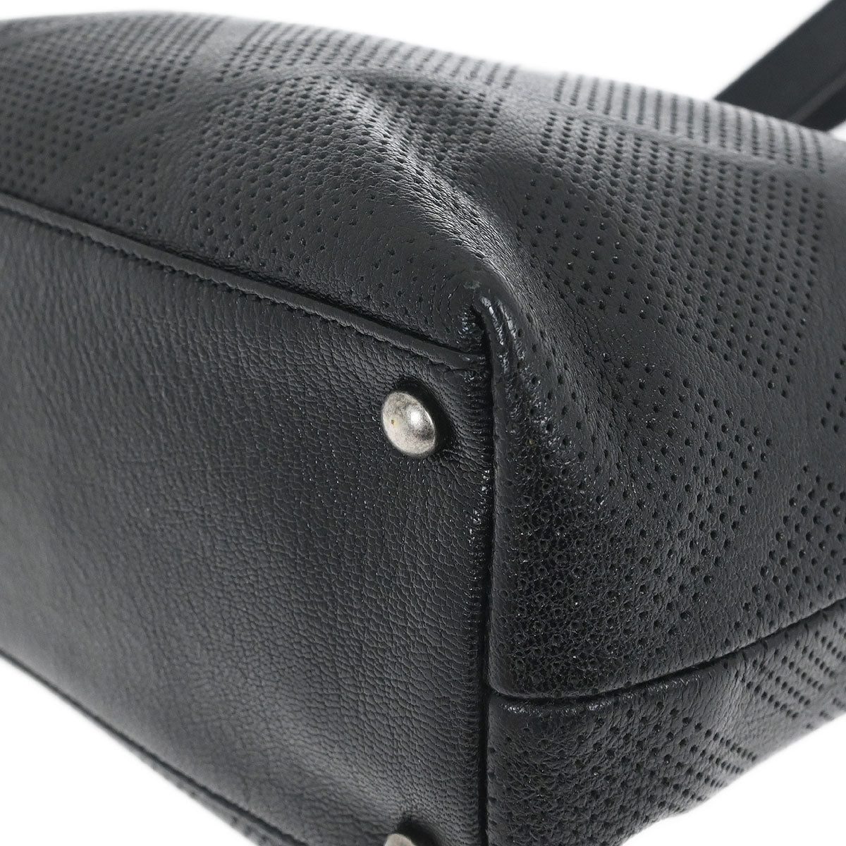 Chanel 2006-2008 Black Lambskin Perforated Tote Bag