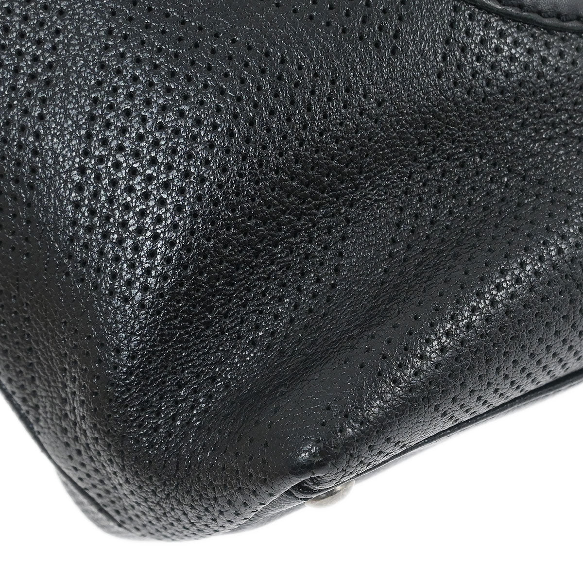 Chanel 2006-2008 Black Lambskin Perforated Tote Bag