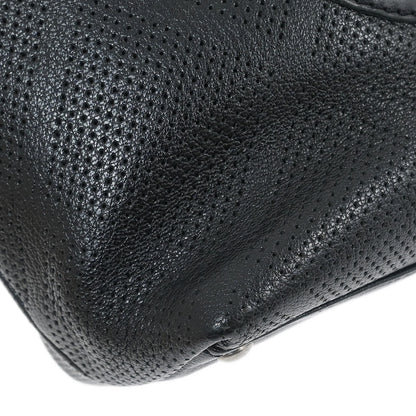 Chanel 2006-2008 Black Lambskin Perforated Tote Bag