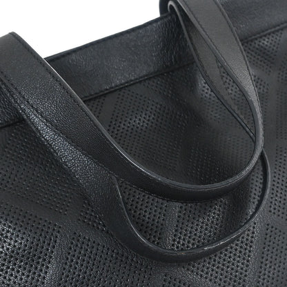 Chanel 2006-2008 Black Lambskin Perforated Tote Bag
