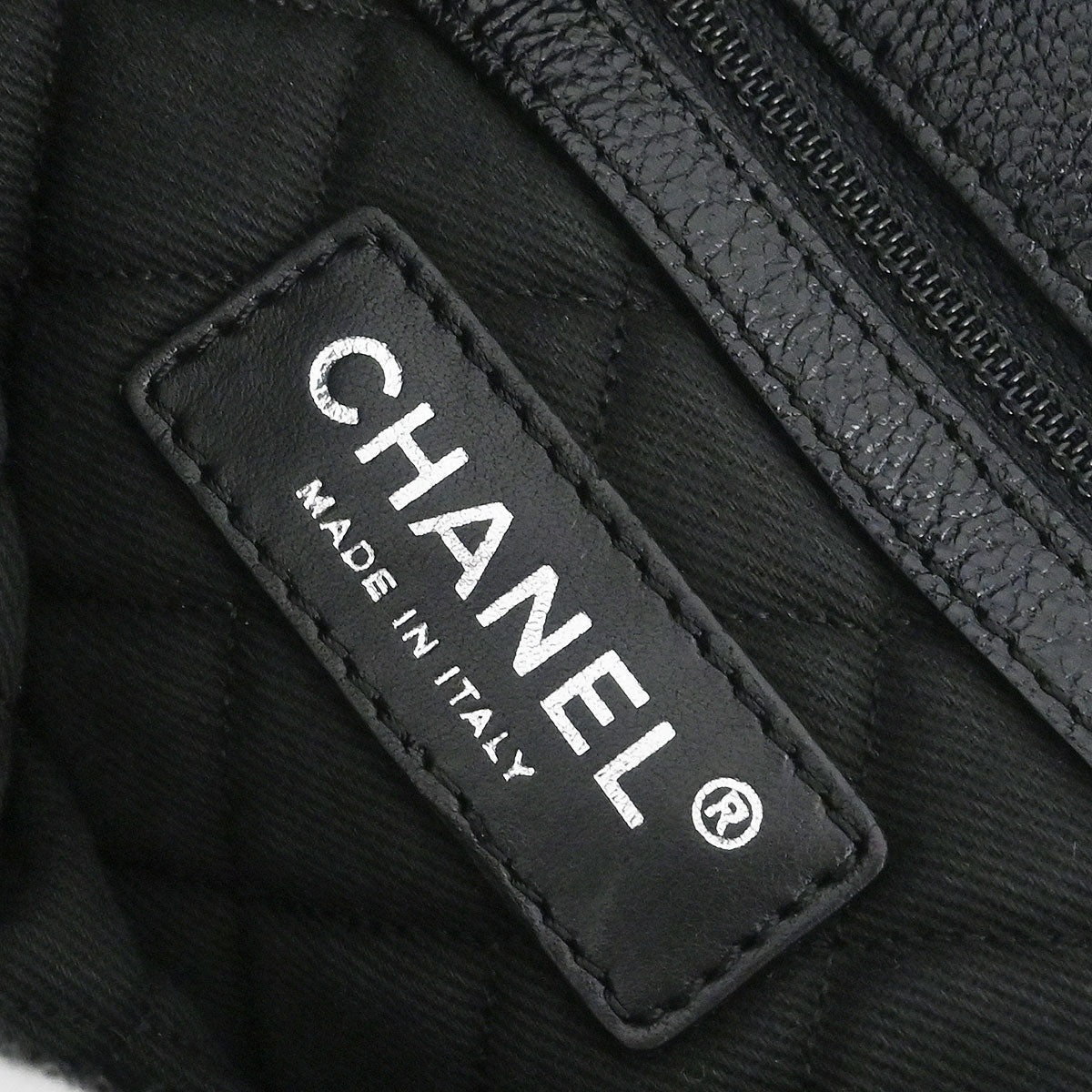 Chanel 2006-2008 Black Lambskin Perforated Tote Bag