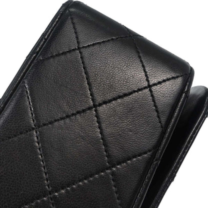 Chanel Black Lambskin Turnlock Small Full Flap Shoulder Bag