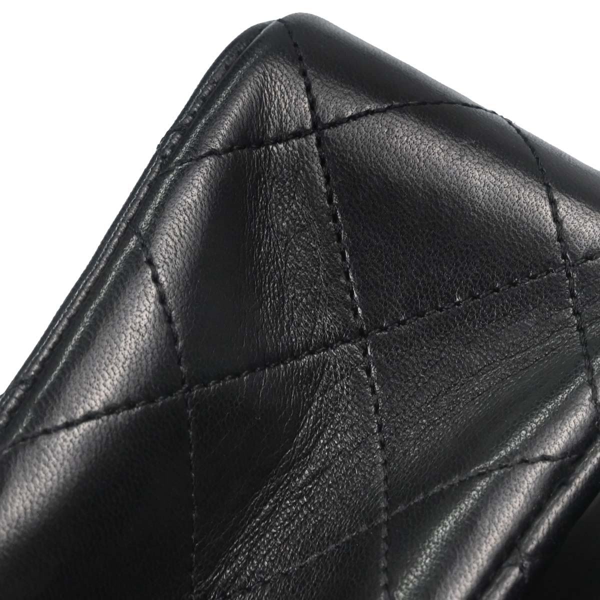 Chanel Black Lambskin Turnlock Small Full Flap Shoulder Bag