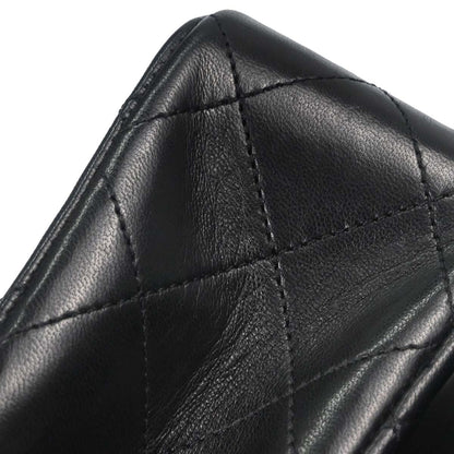 Chanel Black Lambskin Turnlock Small Full Flap Shoulder Bag