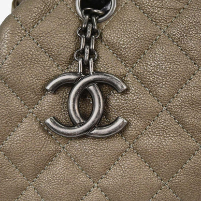 Chanel Metallic Gold Calfskin Medium Bowling Mademoiselle Handbag