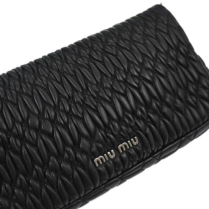 Miu Miu Black Lambskin Nappa Crystal Handbag