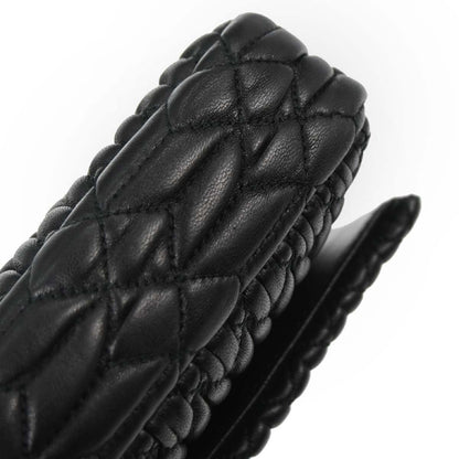 Miu Miu Black Lambskin Nappa Crystal Handbag