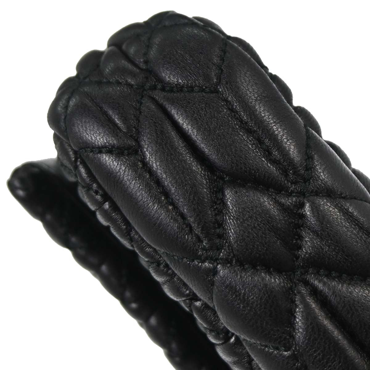 Miu Miu Black Lambskin Nappa Crystal Handbag
