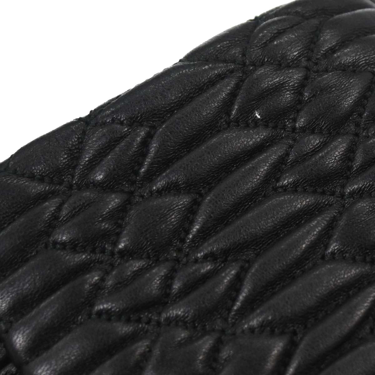 Miu Miu Black Lambskin Nappa Crystal Handbag