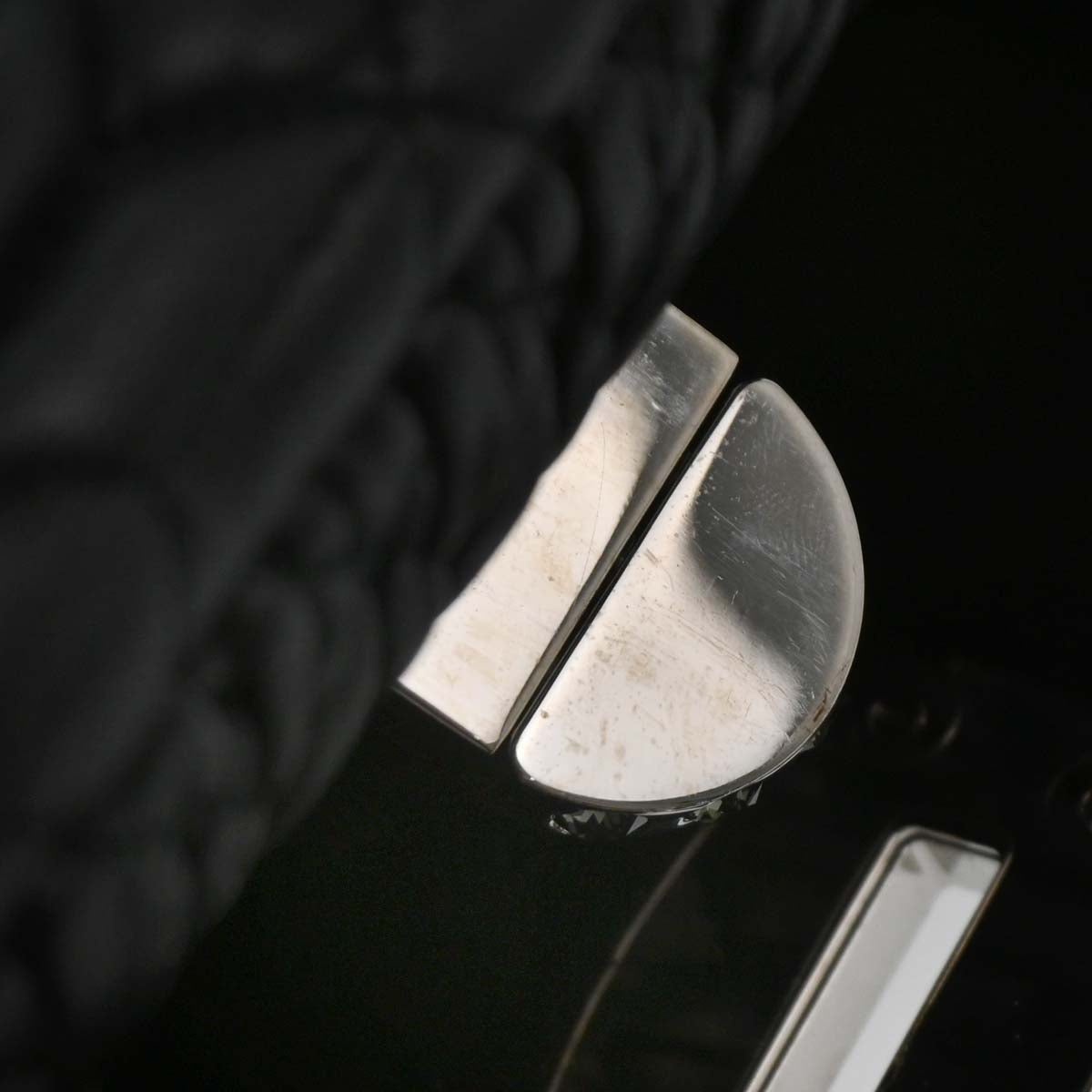 Miu Miu Black Lambskin Nappa Crystal Handbag