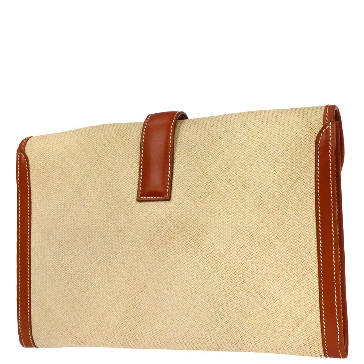 Hermes Beige Panama Jige PM Clutch Bag
