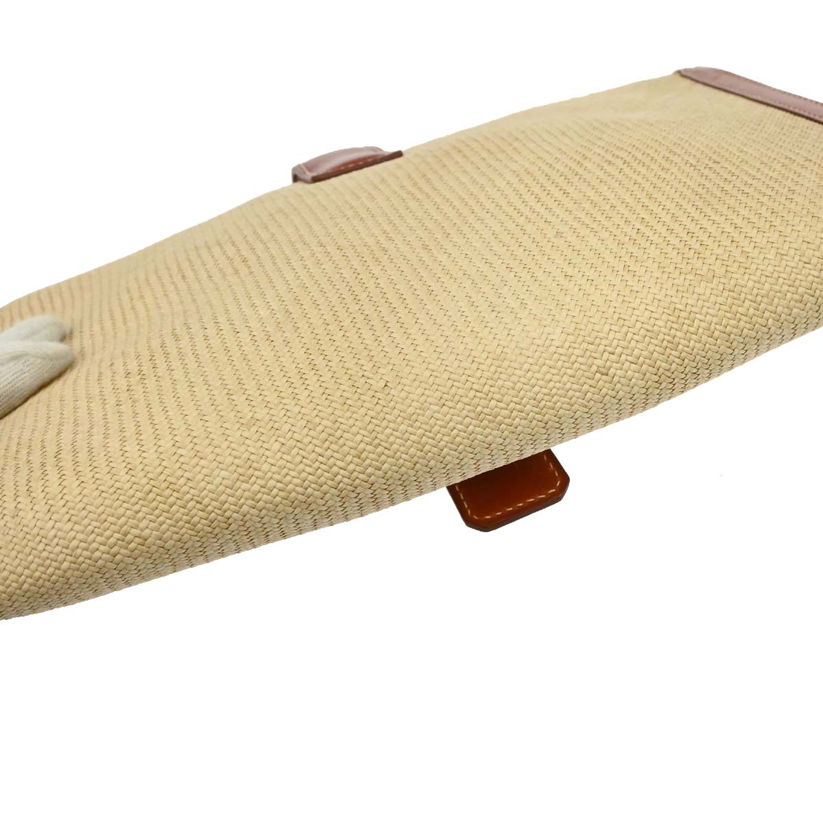 Hermes Beige Panama Jige PM Clutch Bag