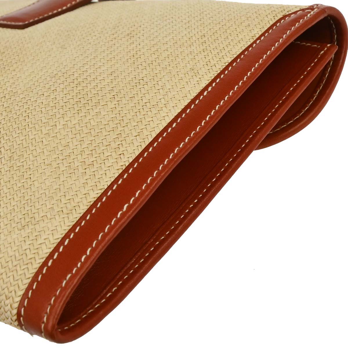 Hermes Beige Panama Jige PM Clutch Bag