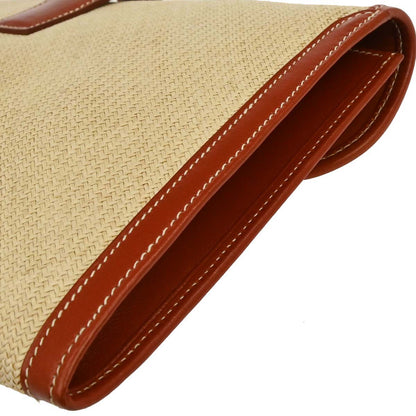 Hermes Beige Panama Jige PM Clutch Bag