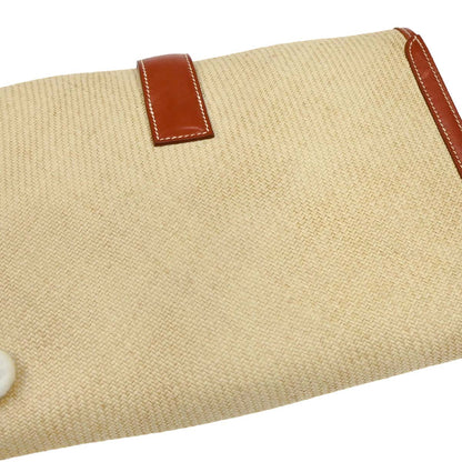 Hermes Beige Panama Jige PM Clutch Bag