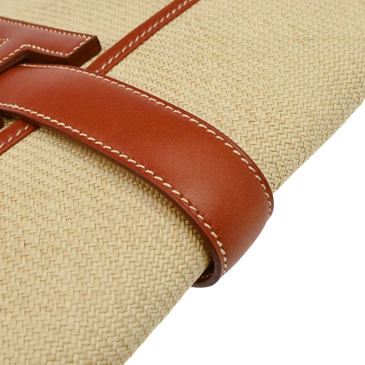 Hermes Beige Panama Jige PM Clutch Bag