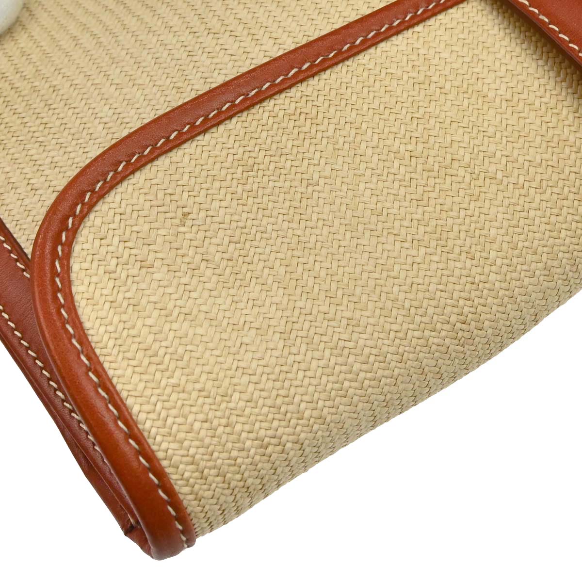 Hermes Beige Panama Jige PM Clutch Bag
