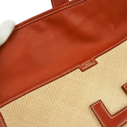 Hermes Beige Panama Jige PM Clutch Bag