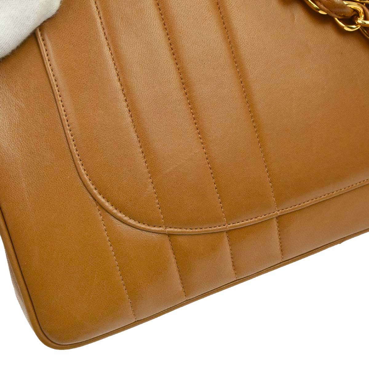 Chanel Brown Lambskin Mademoiselle Jumbo Classic Flap Bag