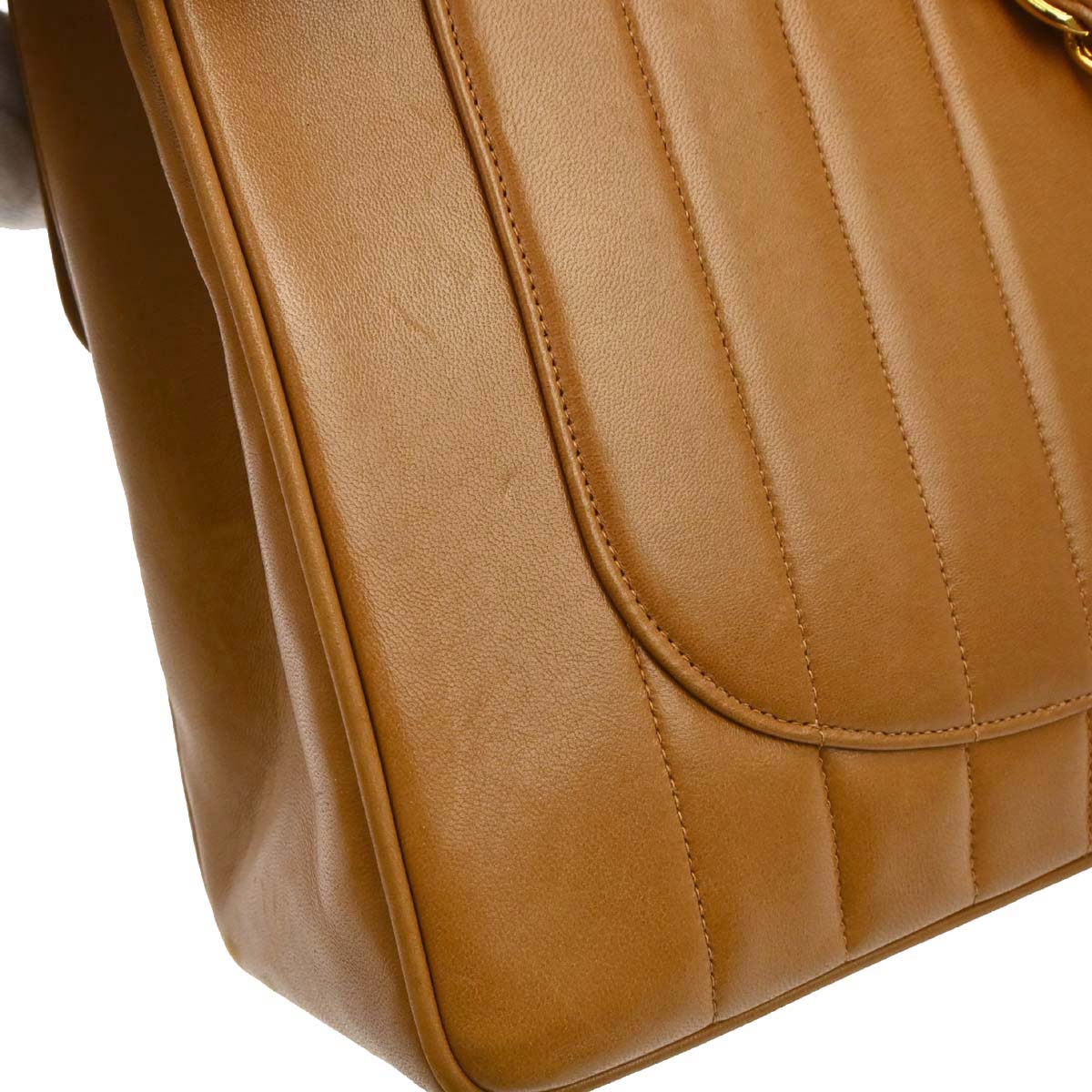 Chanel Brown Lambskin Mademoiselle Jumbo Classic Flap Bag