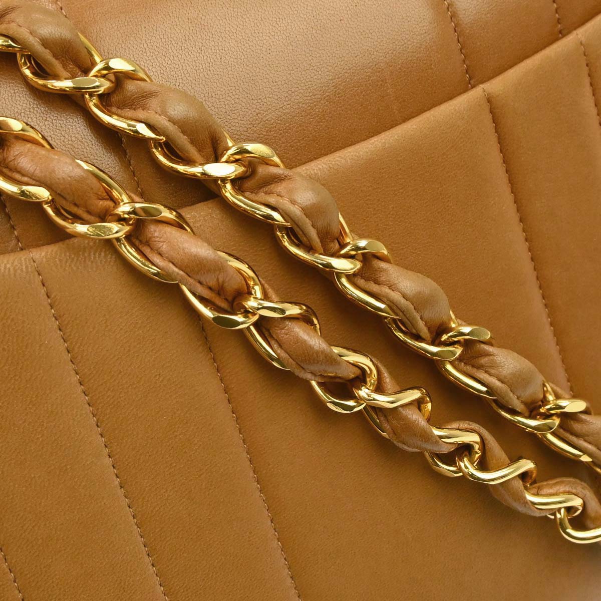 Chanel Brown Lambskin Mademoiselle Jumbo Classic Flap Bag