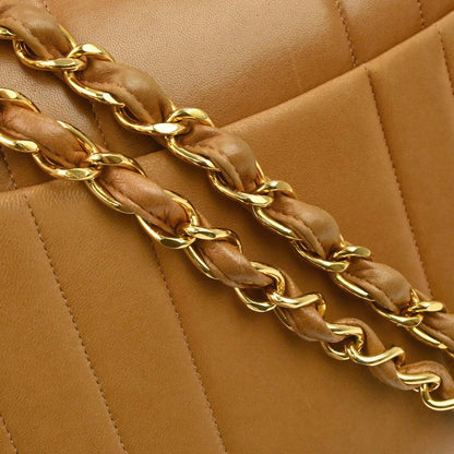 Chanel Brown Lambskin Mademoiselle Jumbo Classic Flap Bag