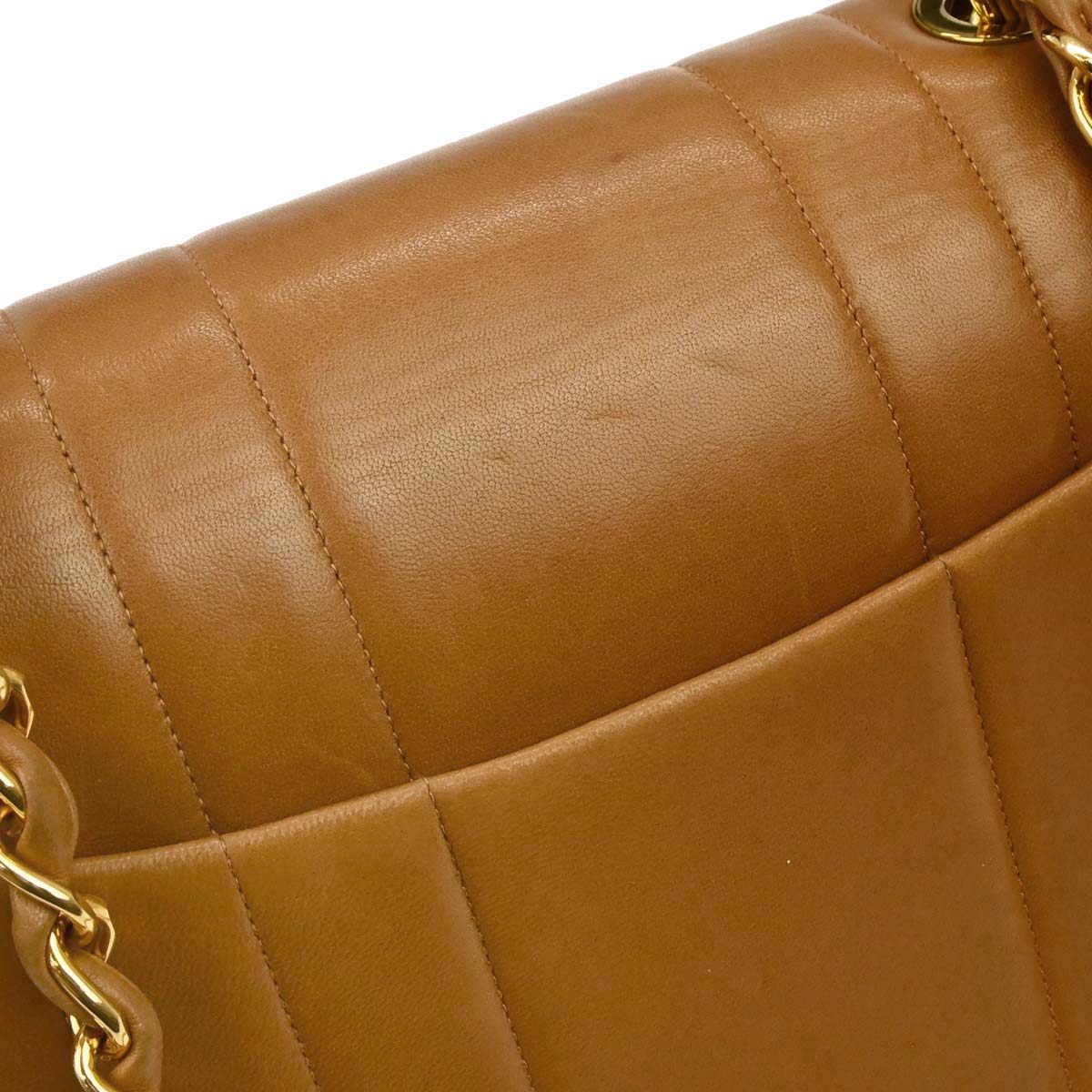 Chanel Brown Lambskin Mademoiselle Jumbo Classic Flap Bag