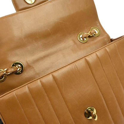 Chanel Brown Lambskin Mademoiselle Jumbo Classic Flap Bag