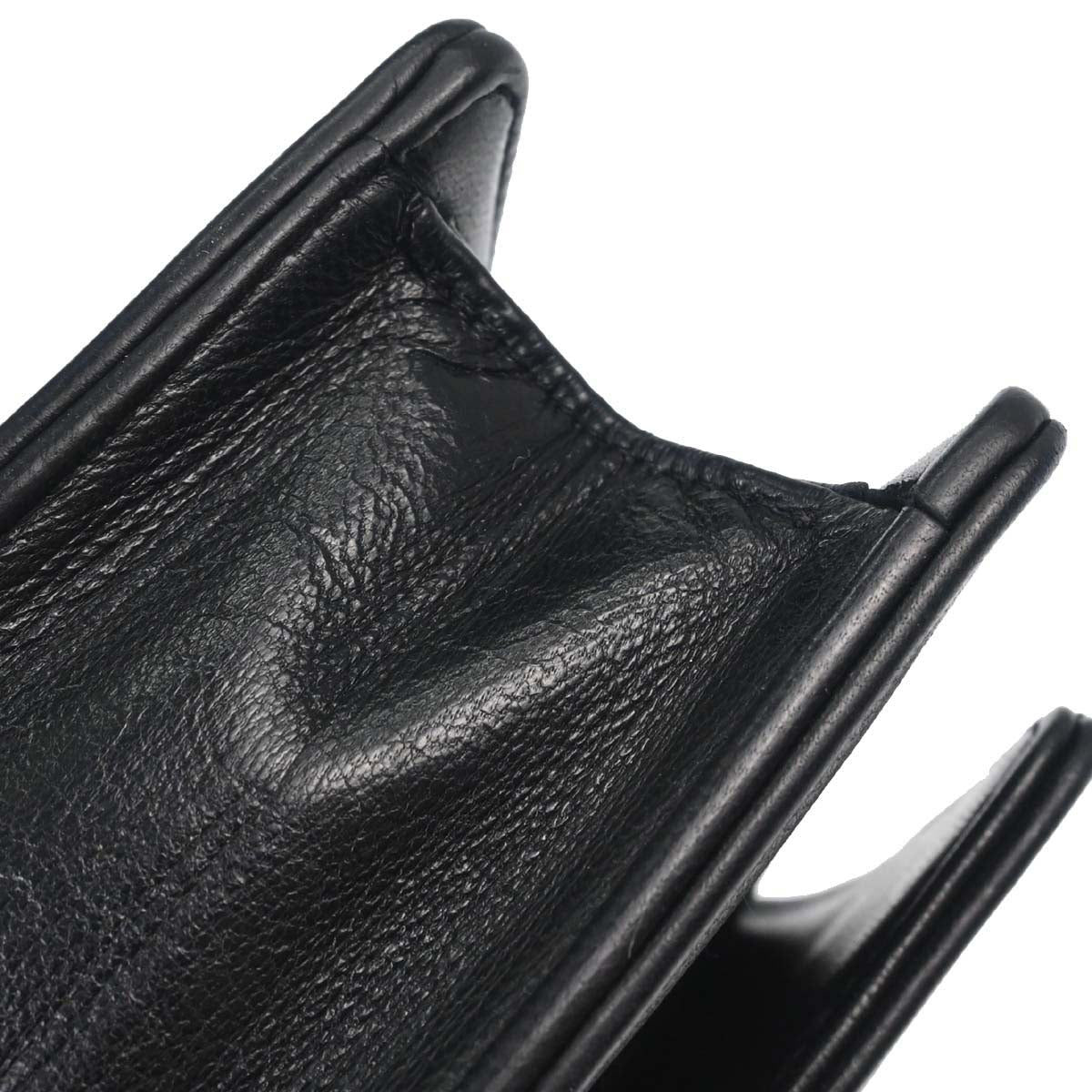 Chanel Black Lambskin Straight Flap Shoulder Bag