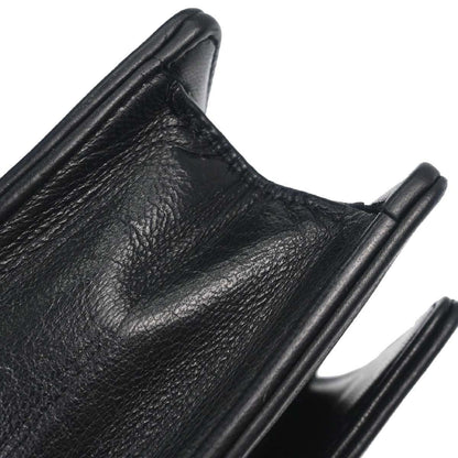 Chanel Black Lambskin Straight Flap Shoulder Bag
