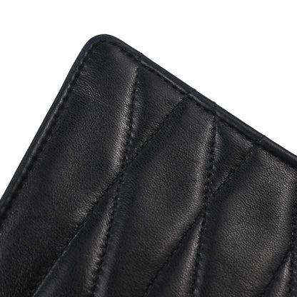 Chanel Black Lambskin Straight Flap Shoulder Bag
