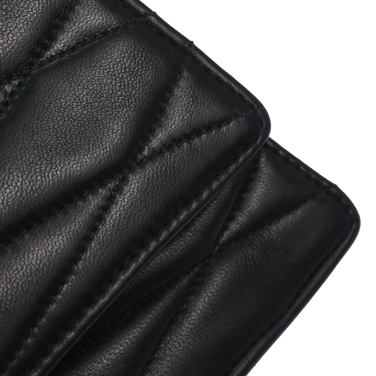 Chanel Black Lambskin Straight Flap Shoulder Bag