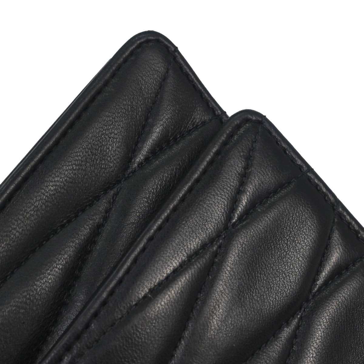 Chanel Black Lambskin Straight Flap Shoulder Bag