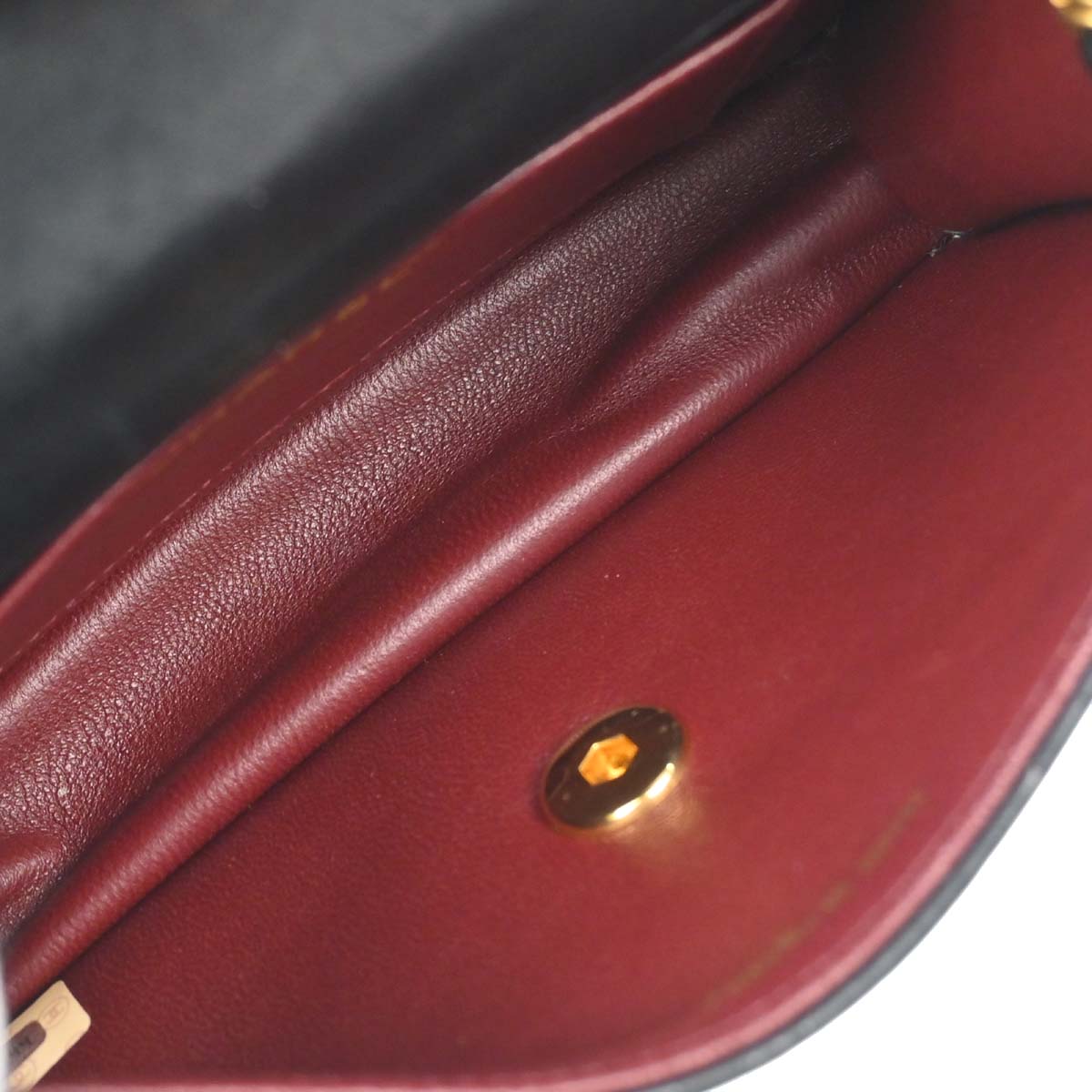 Chanel Black Lambskin Straight Flap Shoulder Bag
