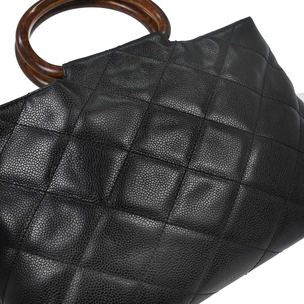 Chanel Black Caviar Skin Tote Handbag