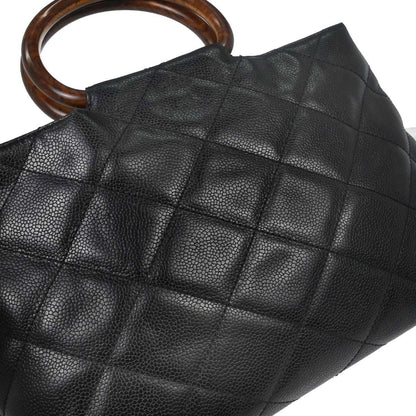 Chanel Black Caviar Skin Tote Handbag