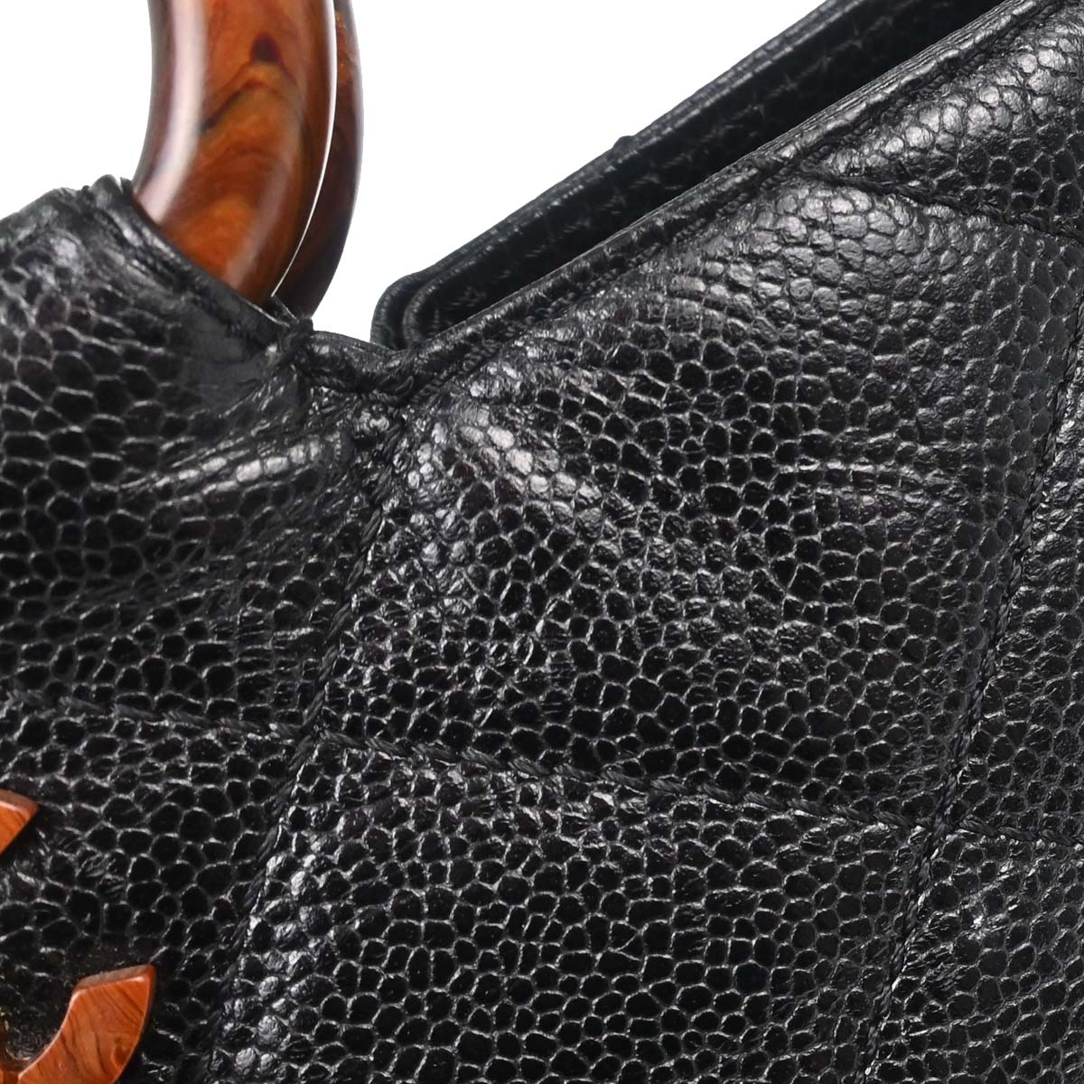 Chanel Black Caviar Skin Tote Handbag