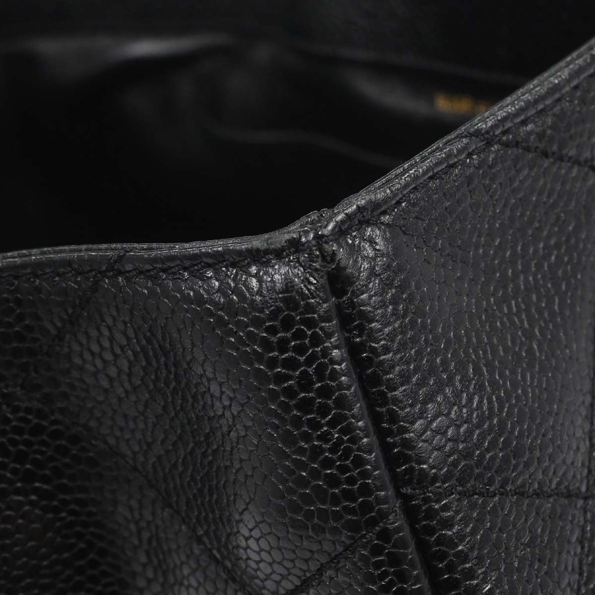 Chanel Black Caviar Skin Tote Handbag