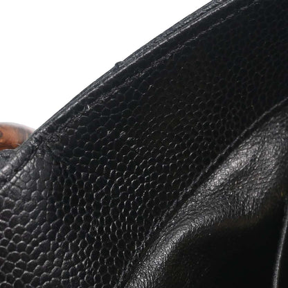 Chanel Black Caviar Skin Tote Handbag