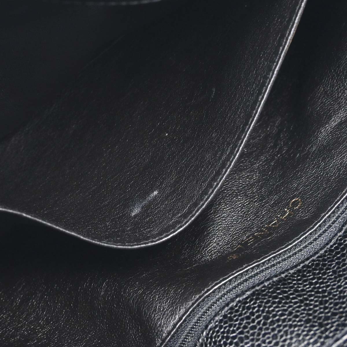 Chanel Black Caviar Skin Tote Handbag