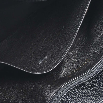 Chanel Black Caviar Skin Tote Handbag