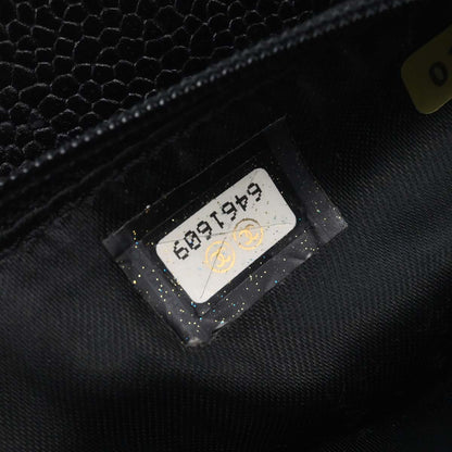 Chanel Black Caviar Skin Tote Handbag