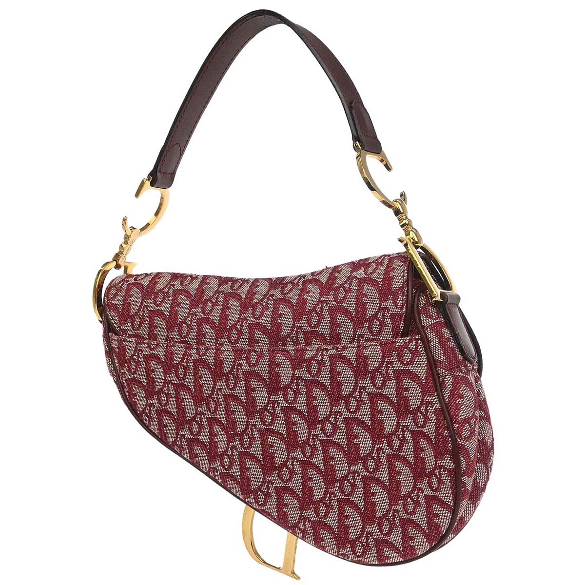 Christian Dior Bordeaux Trotter Saddle Handbag
