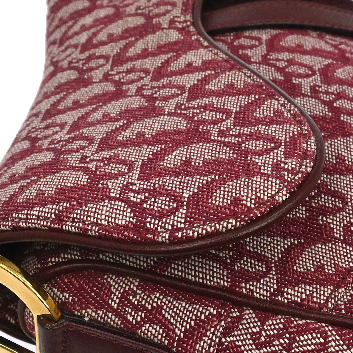 Christian Dior Bordeaux Trotter Saddle Handbag